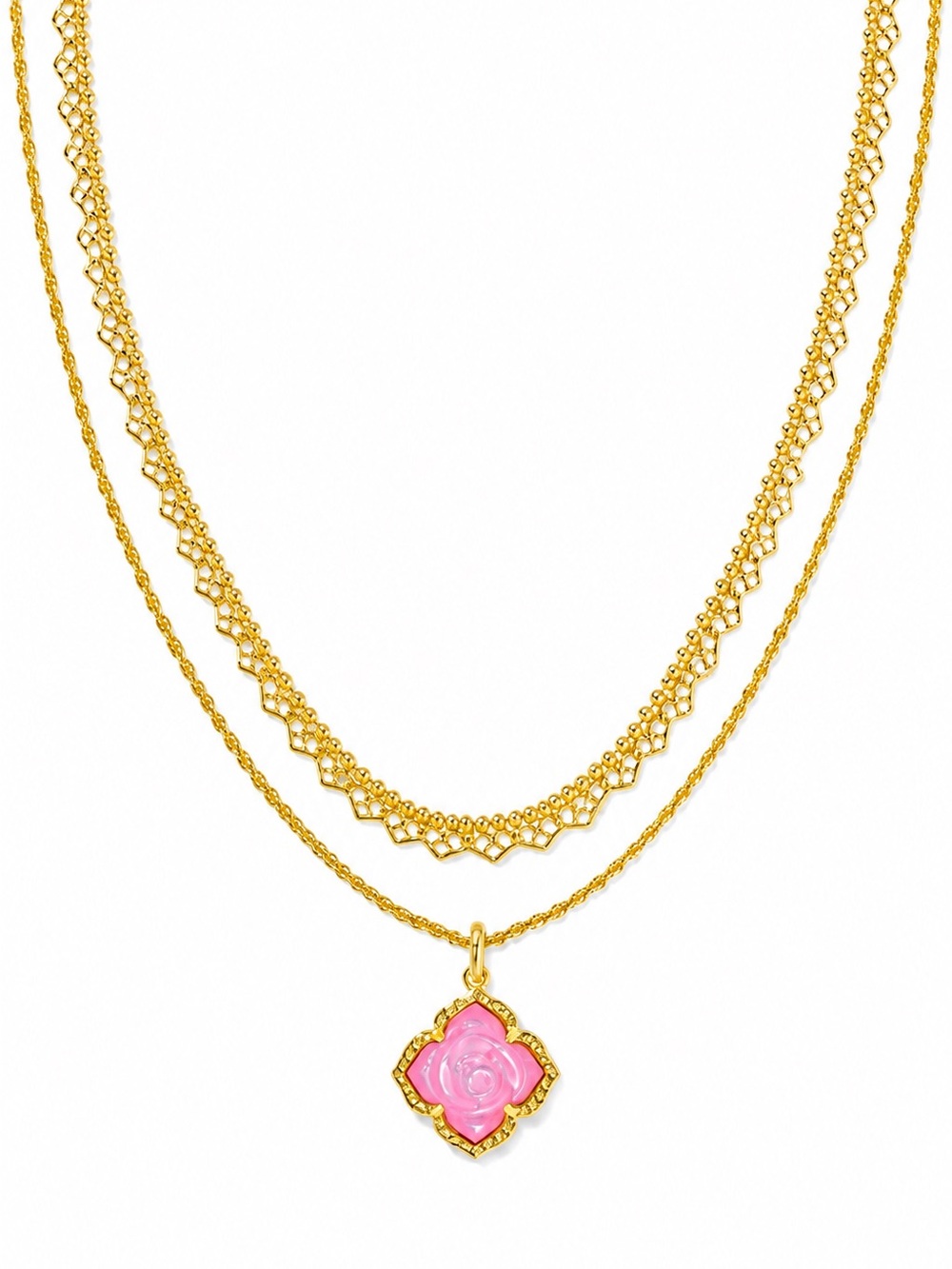 Kendra Scott MALLORY ROSE GOLD MULTI STRAND NECKLACE